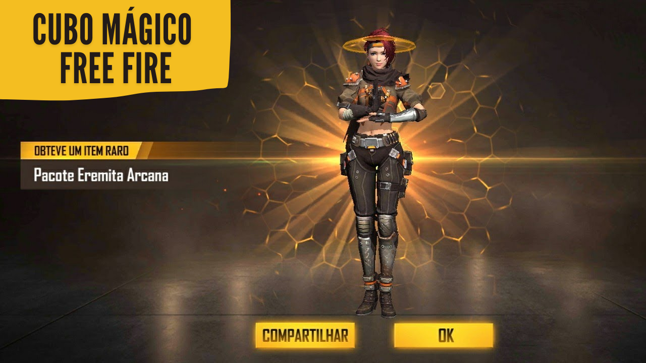 Cubo Mágico Free Fire: Pacote Eremita Arcana de Volta